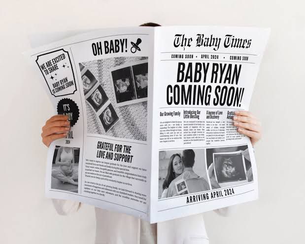 Baby Announcement Newspaper