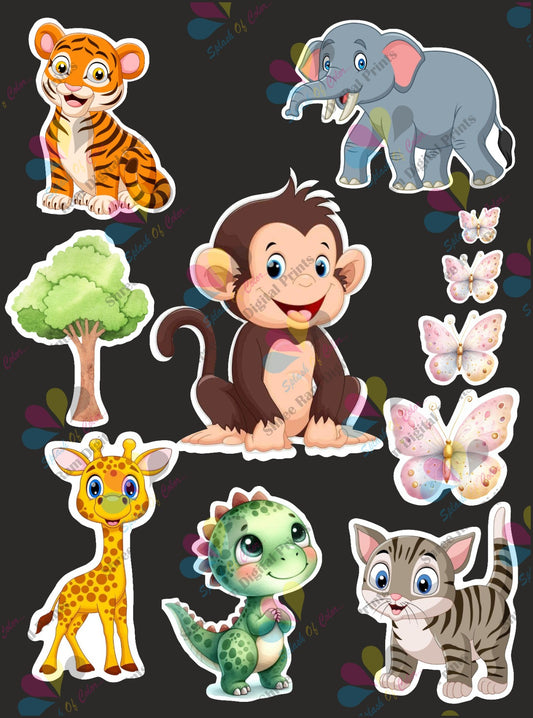 Jungle Theme Party/Hamper Tags/Cutouts