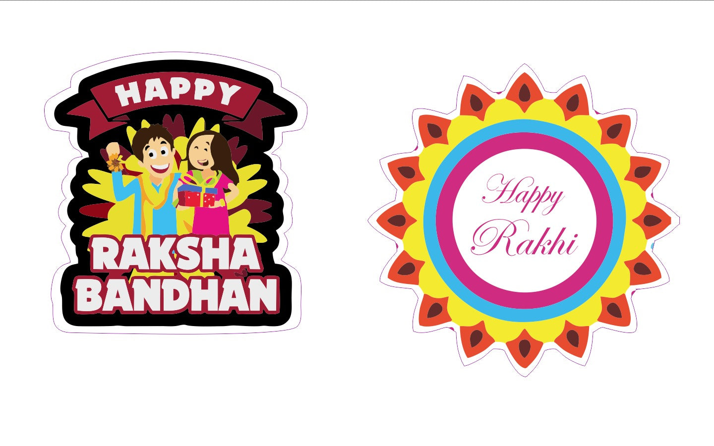 Rakhi Die Cut Tags/Cutouts For Hampers