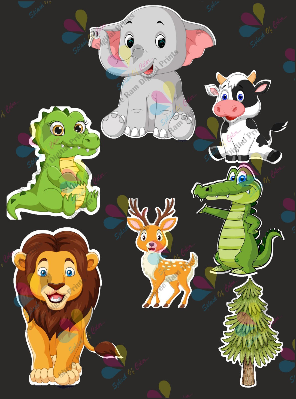 Jungle Theme Party/Hamper Tags/Cutouts